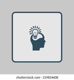 Creative ideas light bulb concept. Ideas icon.