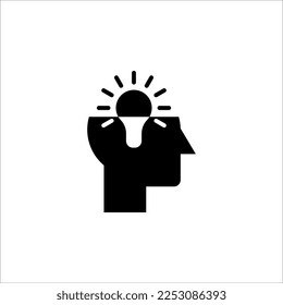 Creative ideas light bulb concept. Ideas icon. vector illustration on white background