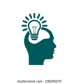 Creative ideas light bulb concept. Ideas icon.