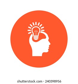 Creative ideas light bulb concept. Ideas icon.