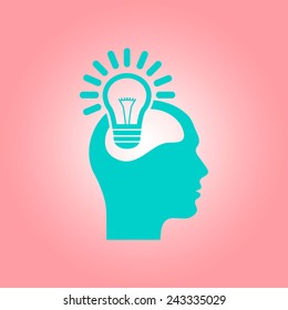Creative ideas light bulb concept. Ideas icon.