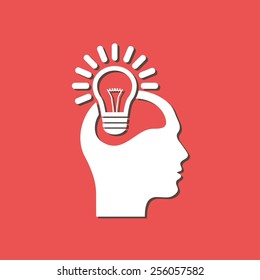 Creative ideas light bulb concept. Ideas icon.