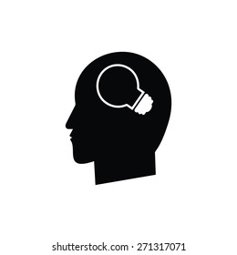 Creative ideas light bulb concept icon