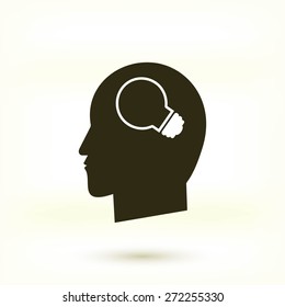 Creative ideas light bulb concept icon
