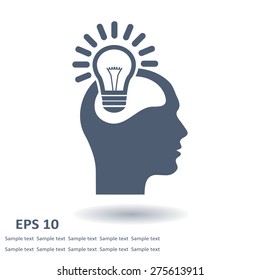 Creative ideas light bulb concept. Ideas icon.