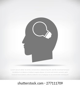 Creative ideas light bulb concept icon