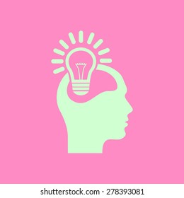 Creative ideas light bulb concept. Ideas icon.