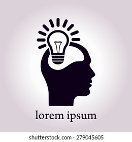 Creative ideas light bulb concept. Ideas icon.