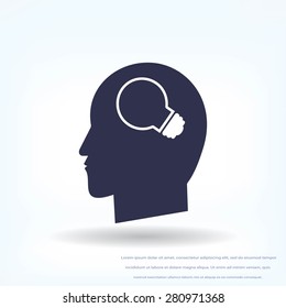 Creative ideas light bulb concept icon