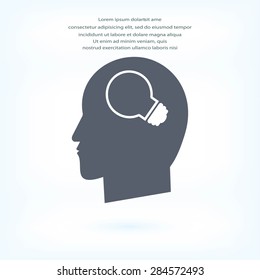Creative ideas light bulb concept icon