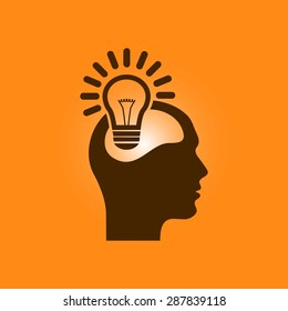 Creative ideas light bulb concept. Ideas icon.