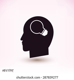 Creative ideas light bulb concept icon