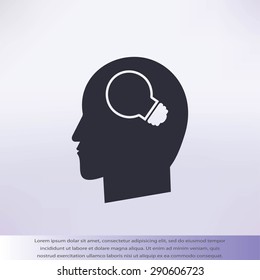Creative ideas light bulb concept icon