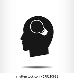 Creative ideas light bulb concept icon