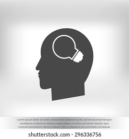 Creative ideas light bulb concept icon