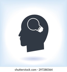 Creative ideas light bulb concept icon