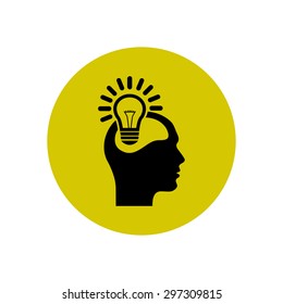 Creative ideas light bulb concept. Ideas icon.