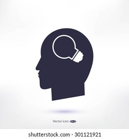Creative ideas light bulb concept icon