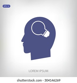 Creative ideas light bulb concept icon