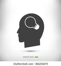Creative ideas light bulb concept icon