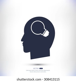 Creative ideas light bulb concept icon