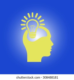 Creative ideas light bulb concept. Ideas icon.