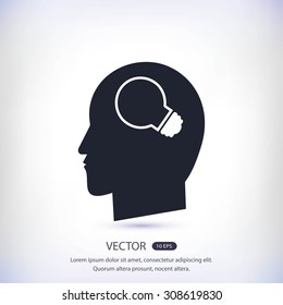 Creative ideas light bulb concept icon