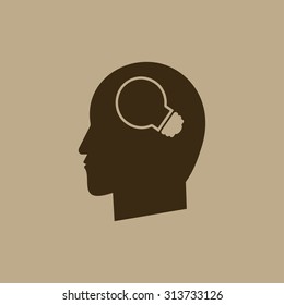 Creative ideas light bulb concept icon