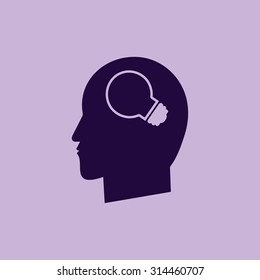 Creative ideas light bulb concept icon