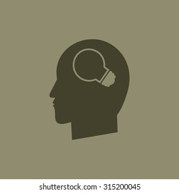 Creative ideas light bulb concept icon