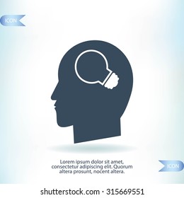 Creative ideas light bulb concept icon
