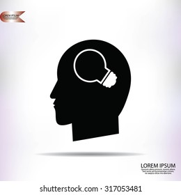 Creative ideas light bulb concept icon