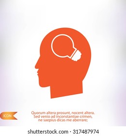 Creative ideas light bulb concept icon