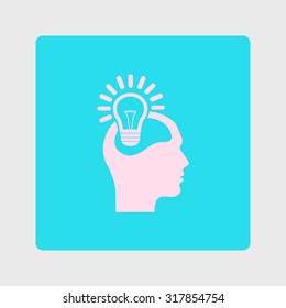Creative ideas light bulb concept. Ideas icon.