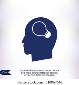 Creative ideas light bulb concept icon