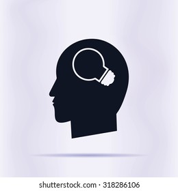 Creative ideas light bulb concept icon