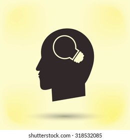 Creative ideas light bulb concept icon