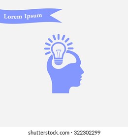 Creative ideas light bulb concept. Ideas icon.