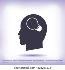 Creative ideas light bulb concept icon