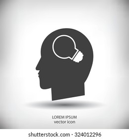 Creative ideas light bulb concept icon