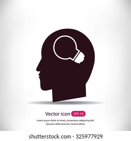 Creative ideas light bulb concept icon