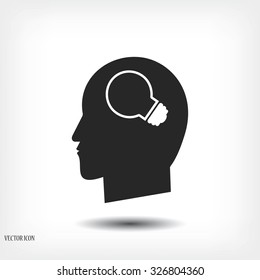 Creative ideas light bulb concept icon