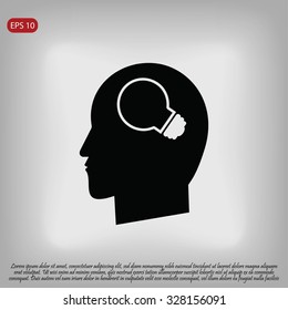 Creative ideas light bulb concept icon