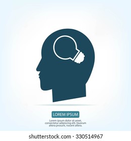 Creative ideas light bulb concept icon