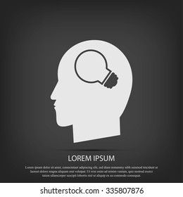 Creative ideas light bulb concept icon