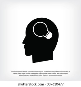 Creative ideas light bulb concept icon