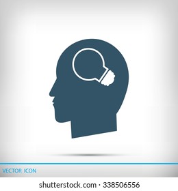 Creative ideas light bulb concept icon