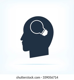 Creative ideas light bulb concept icon