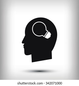 Creative ideas light bulb concept icon