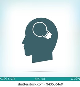 Creative ideas light bulb concept icon